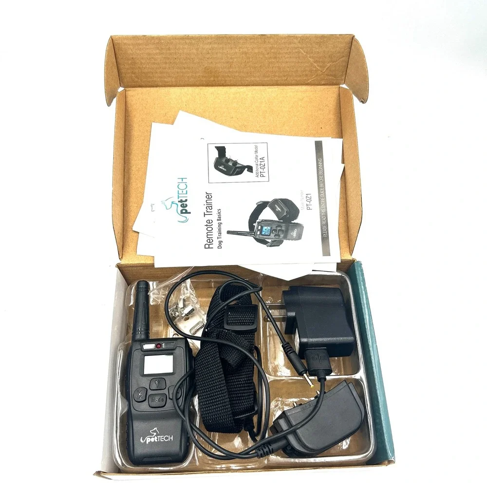 PetTech Dog Training Active Collar‎ Remote Trainer PT-0Z1 Black 400 Yard Range